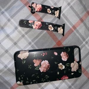 Apple Watch band and iPhone 8 Plus case